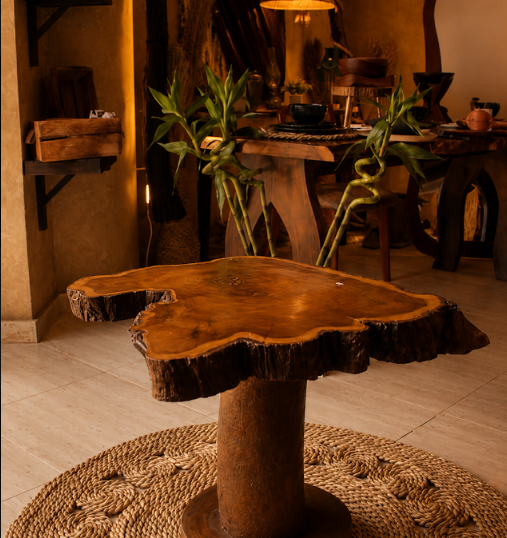 Kaya Sant Tree Table – Wooden Legs