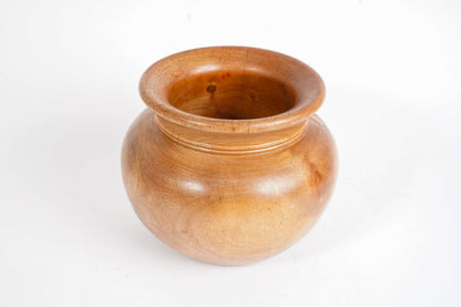 Kaya Wooden Round Vase