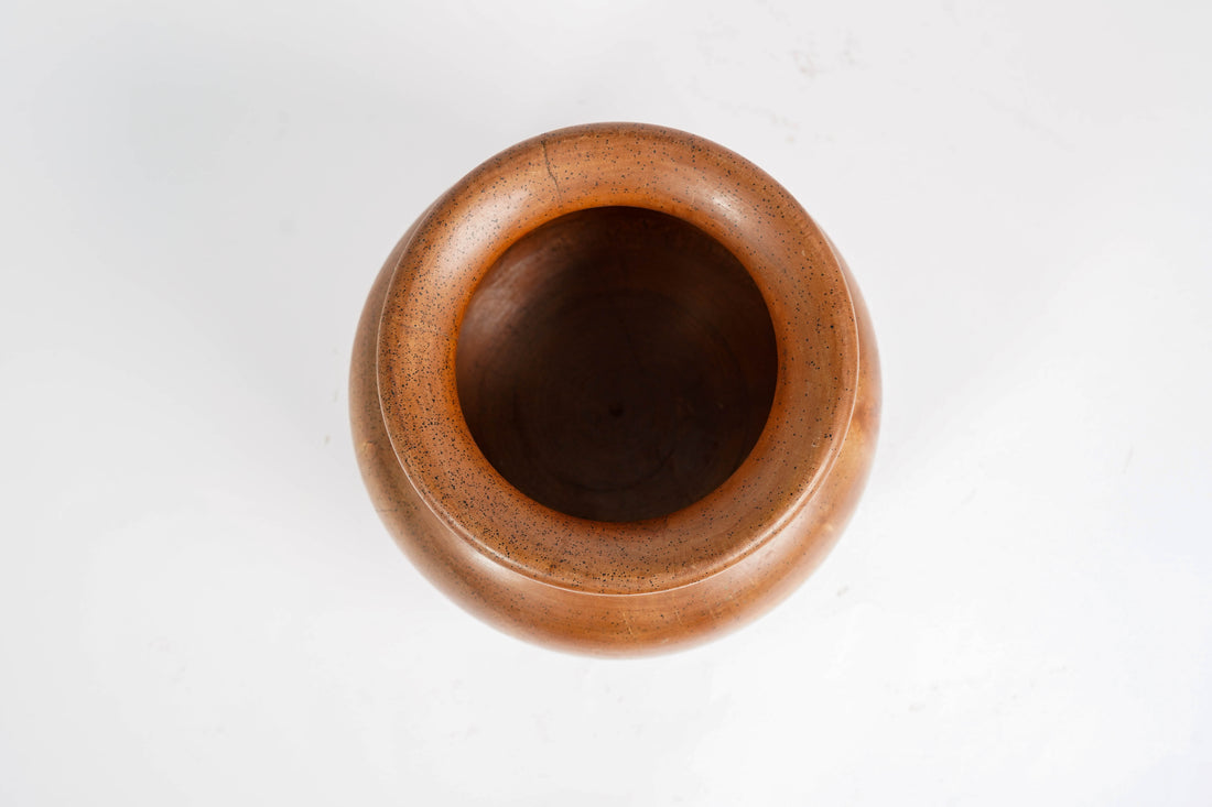 Kaya Wooden Round Vase