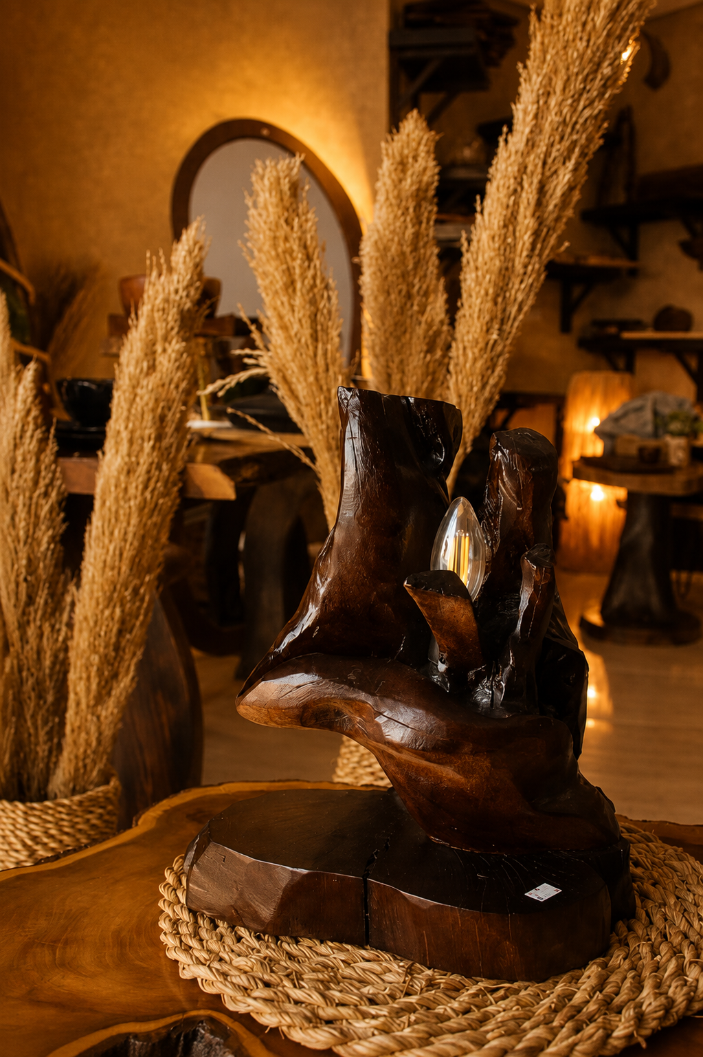 Kaya Wooden Table Lamp